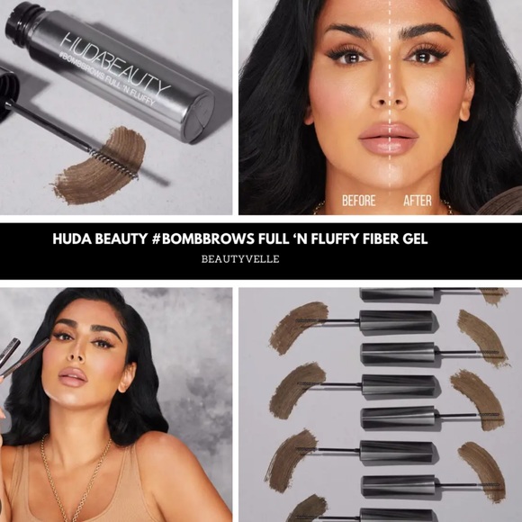 ♣️🌙HP! Huda Beauty Bomb Brows Soft Black Fiber Gel - Picture 5 of 9